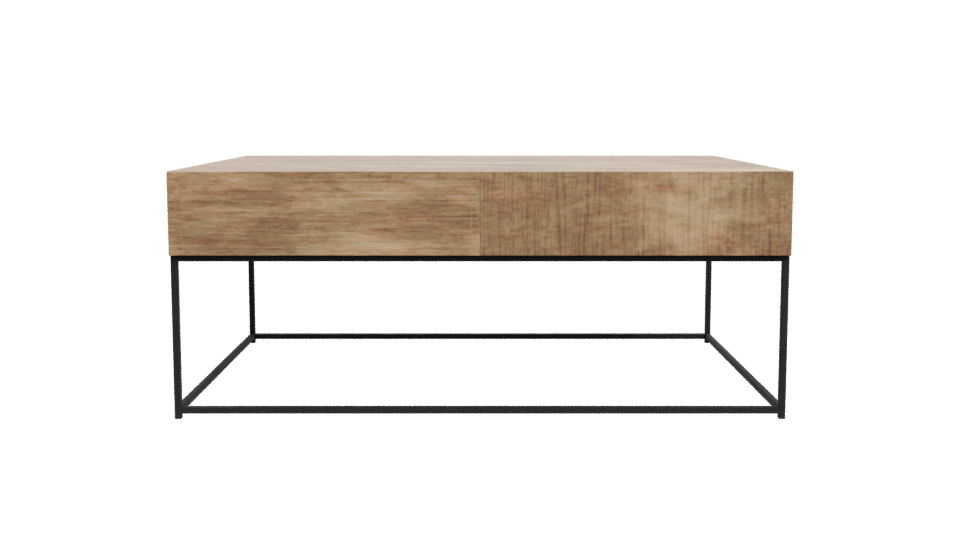 Stylish Wooden Coffee Table Model - Professional 3D Model Render 11