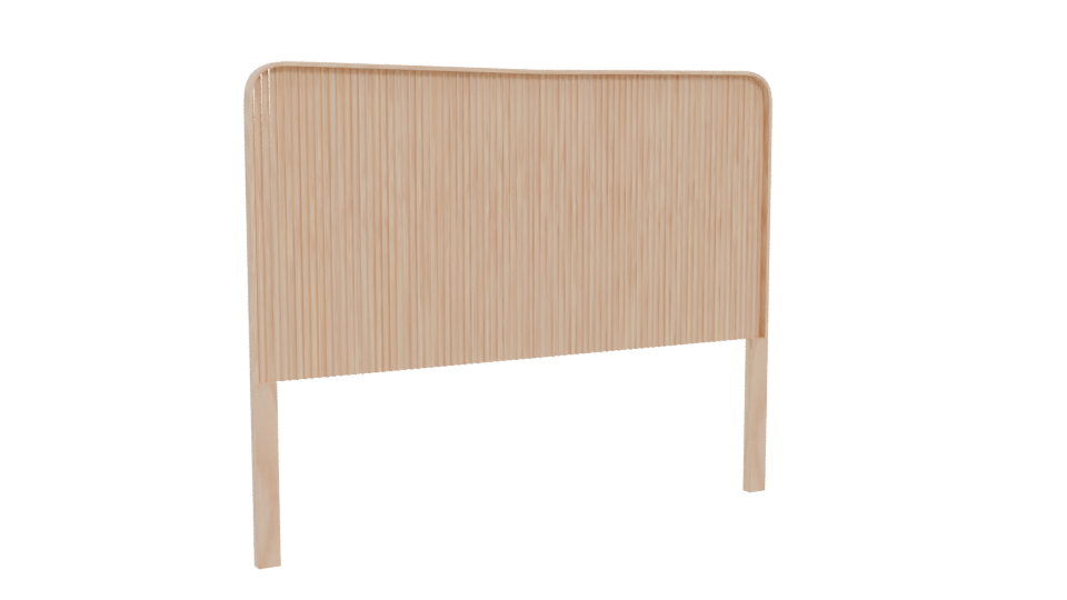 Modern Wooden Headboard 3D - Professional 3D Model Render 4