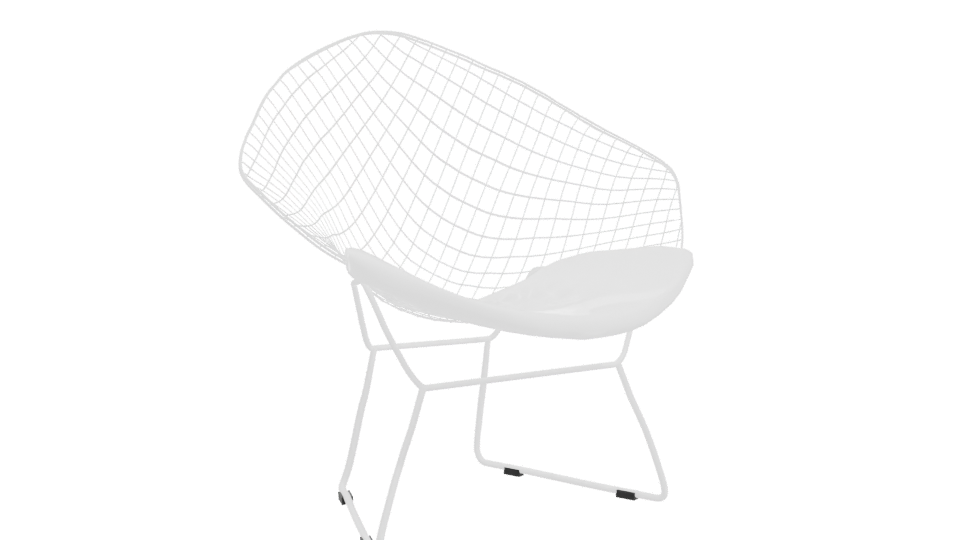 Stylish Wire Mesh Lounge Chair 3D Model - Professional 3D Model Render 10