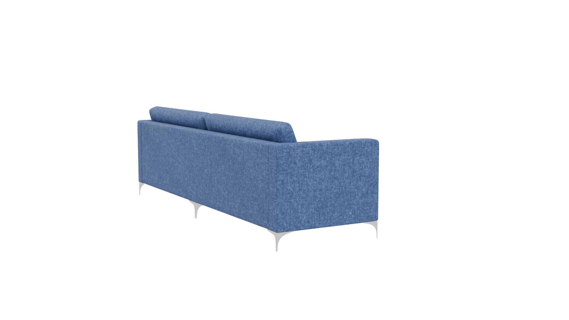 Stylish Blue Sectional Sofa - Professional 3D Model Render 4