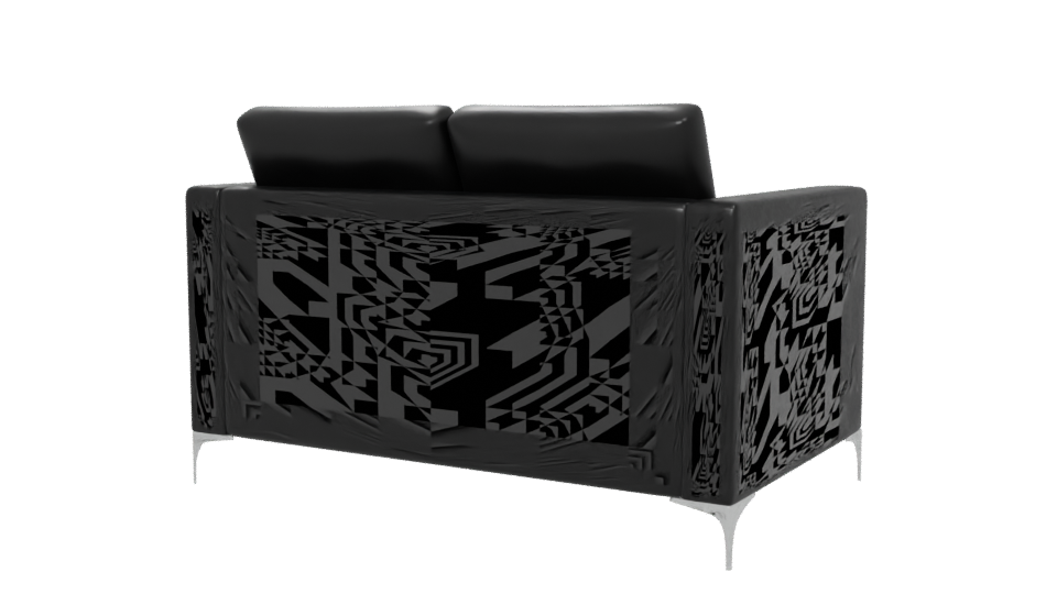 Stylish Blue Fabric Sofa 3D - Professional 3D Model Render 6