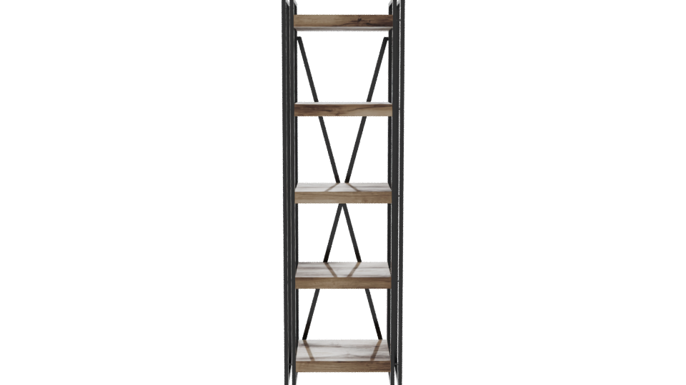 Stylish Wooden Shelving Unit 3D - Professional 3D Model Render 11