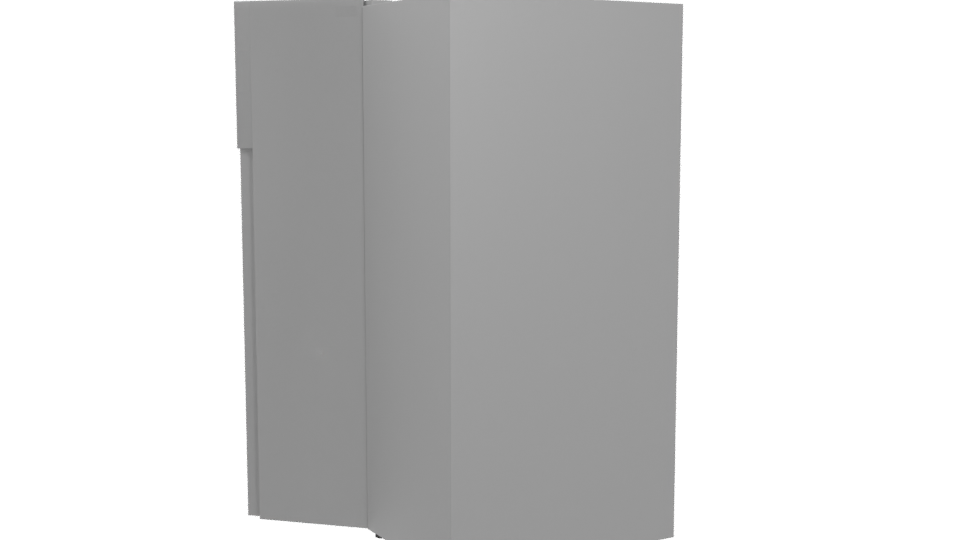 Stylish Double Door Refrigerator Model - Professional 3D Model Render 4