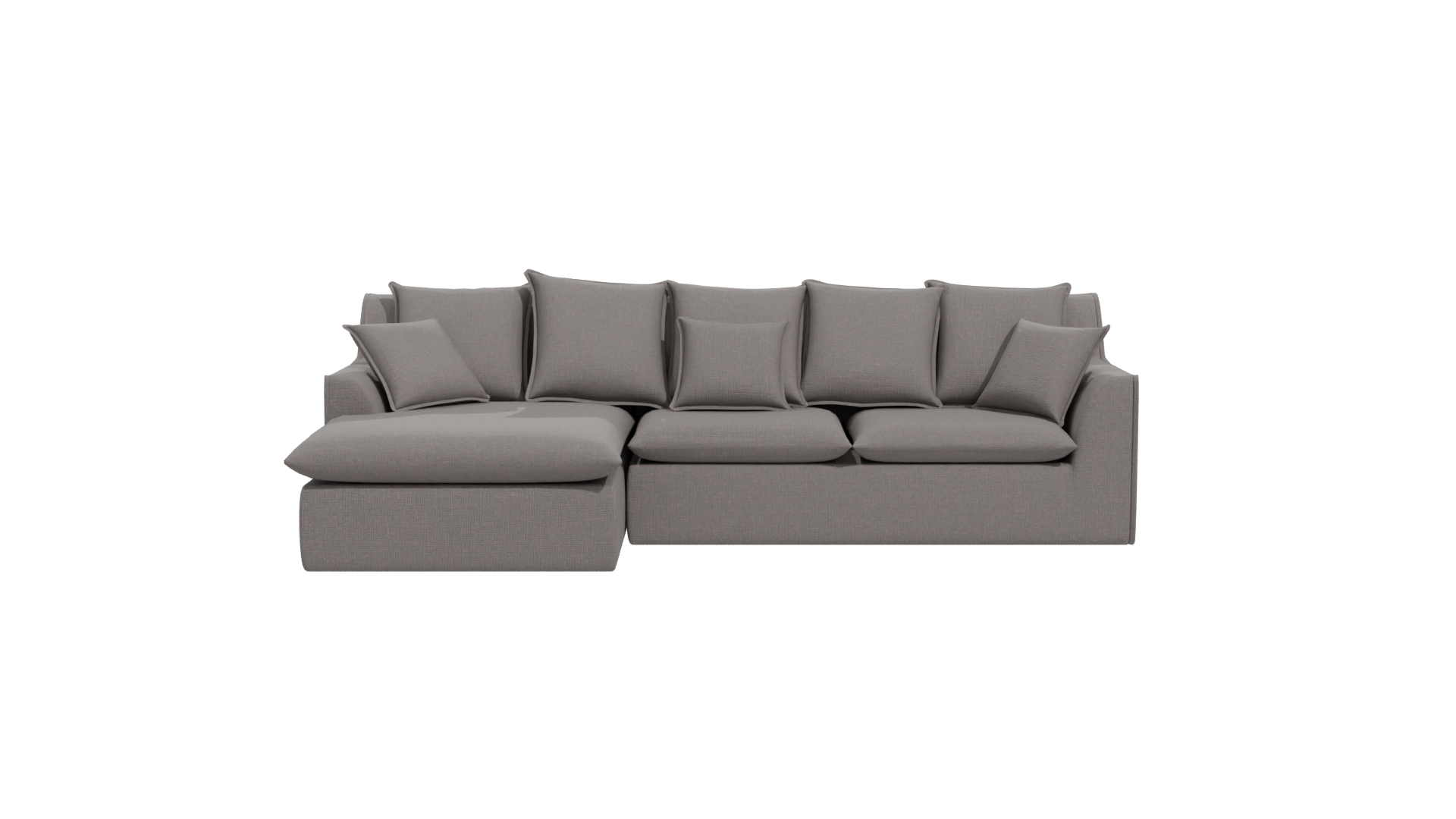 Contemporary Fabric Sectional Sofa 3D Model - Professional 3D Model Render 11