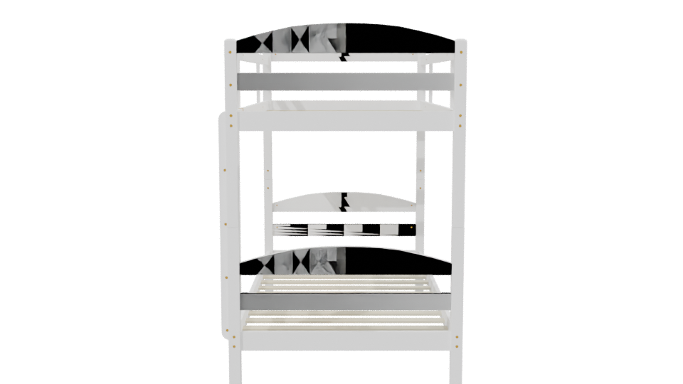 Stylish Two-Tiered Bunk Bed 3D - Professional 3D Model Render 2