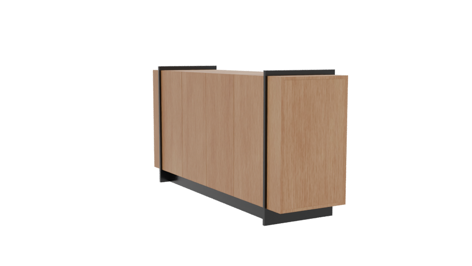 Stylish Wooden Storage Cabinet 3D - Professional 3D Model Render 13