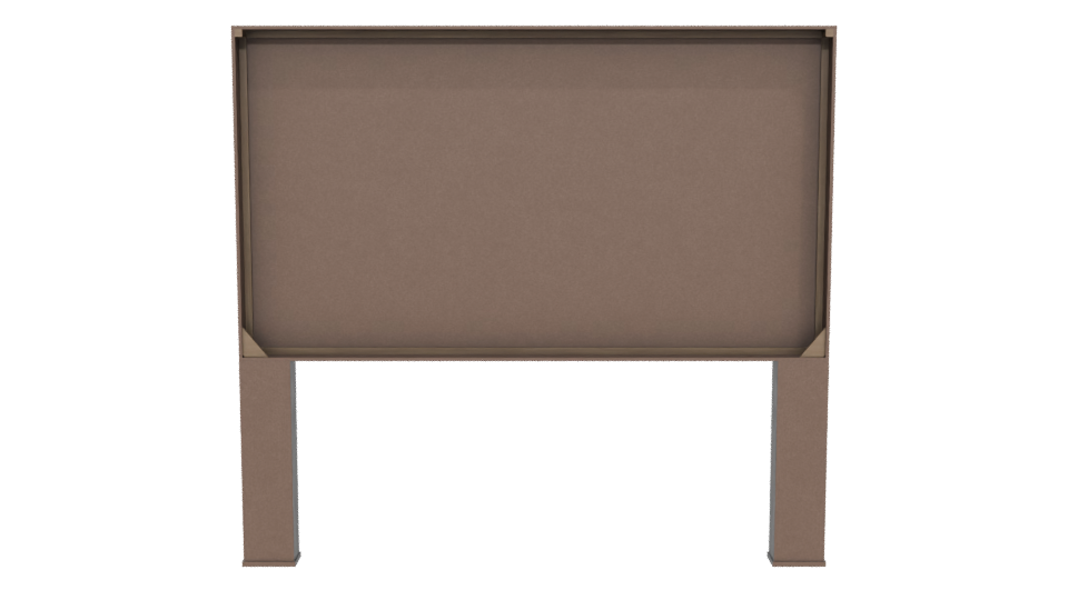 Elegant Upholstered Bed Headboard 3D Model - Professional 3D Model Render 5