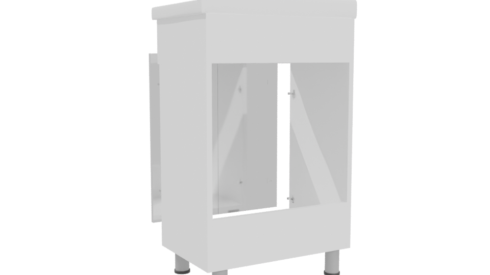 Sleek Minimalist Bathroom Cabinet 3D - Professional 3D Model Render 4