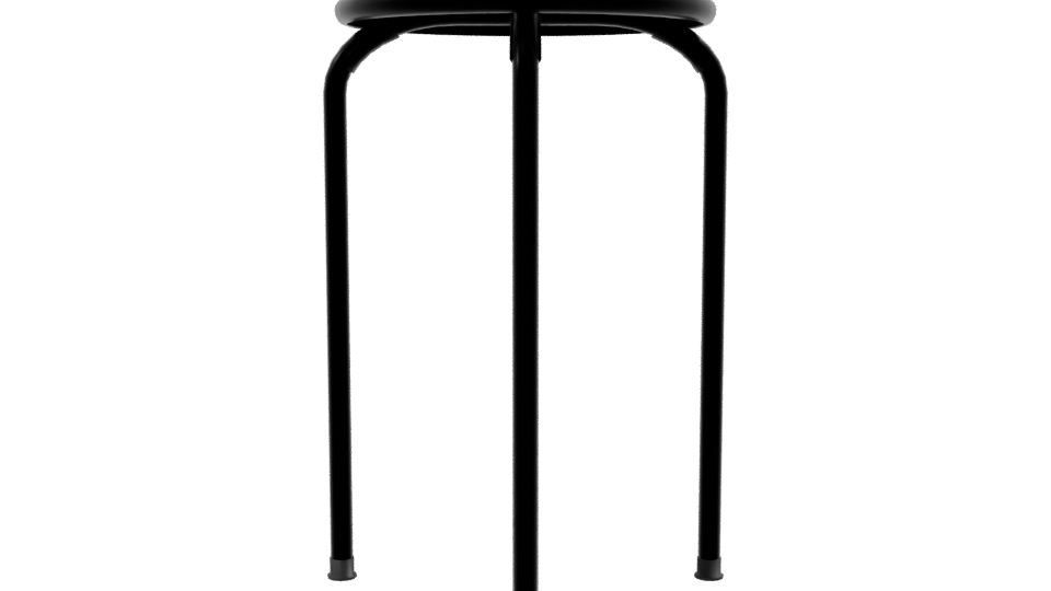Sleek Industrial Metal Bar Stool 3D Model - Professional 3D Model Render 8
