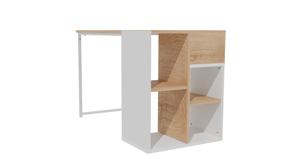 Minimalist Desk with Drawers 3D - Professional 3D Model Render 13