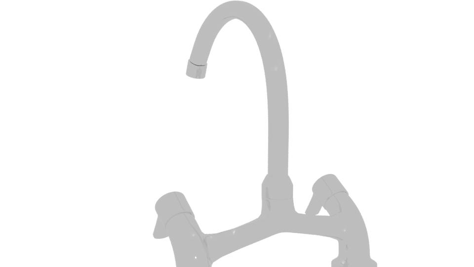 Stylish Contemporary Kitchen Faucet 3D Model - Professional 3D Model Render 4