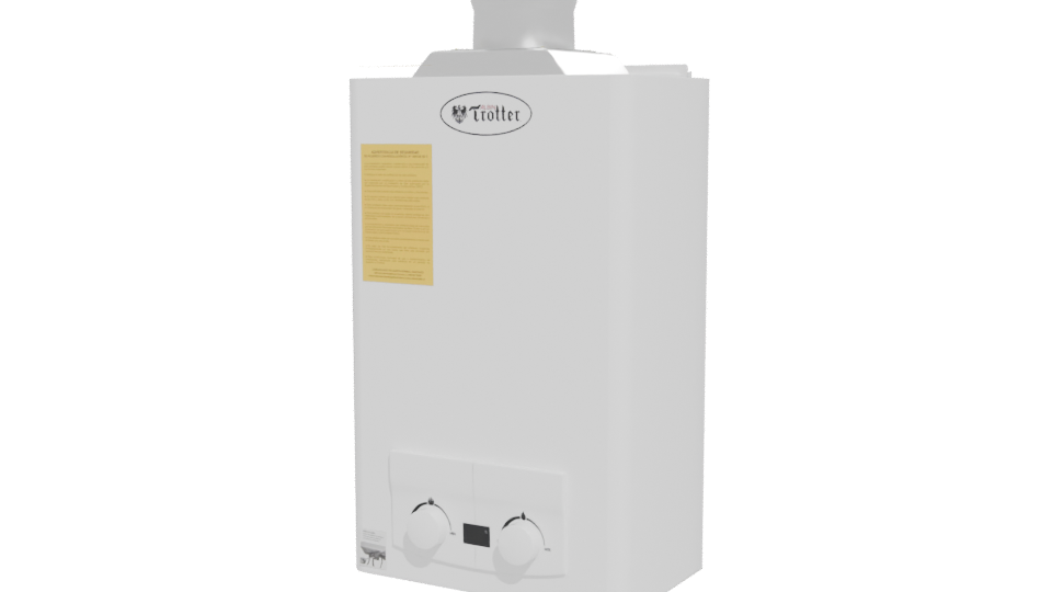 Compact Modern Gas Water Heater 3D Model - Professional 3D Model Render 12