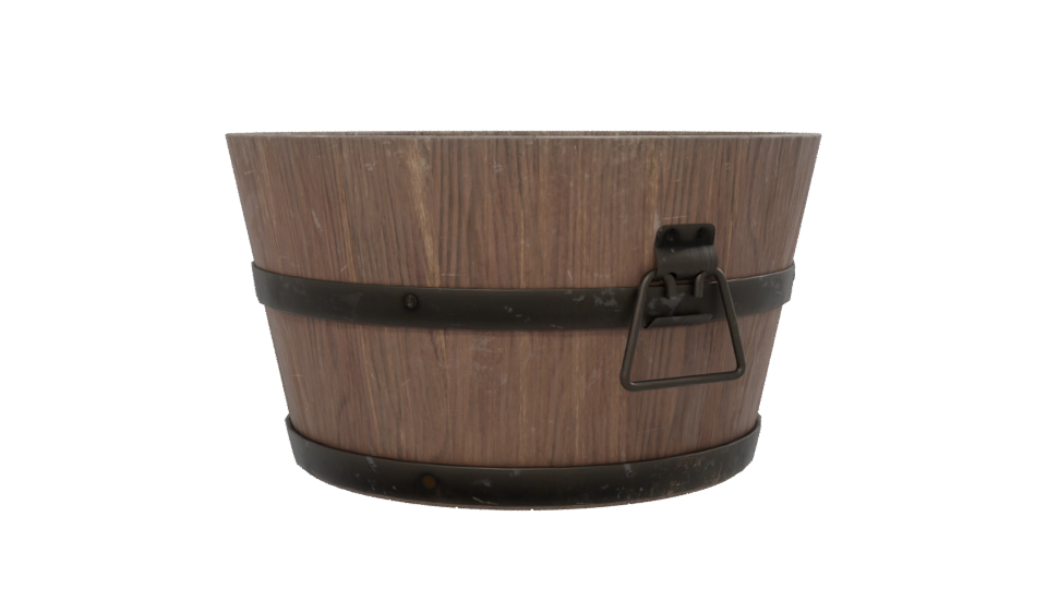 Rustic Wooden Barrel Model - Professional 3D Model Render 13