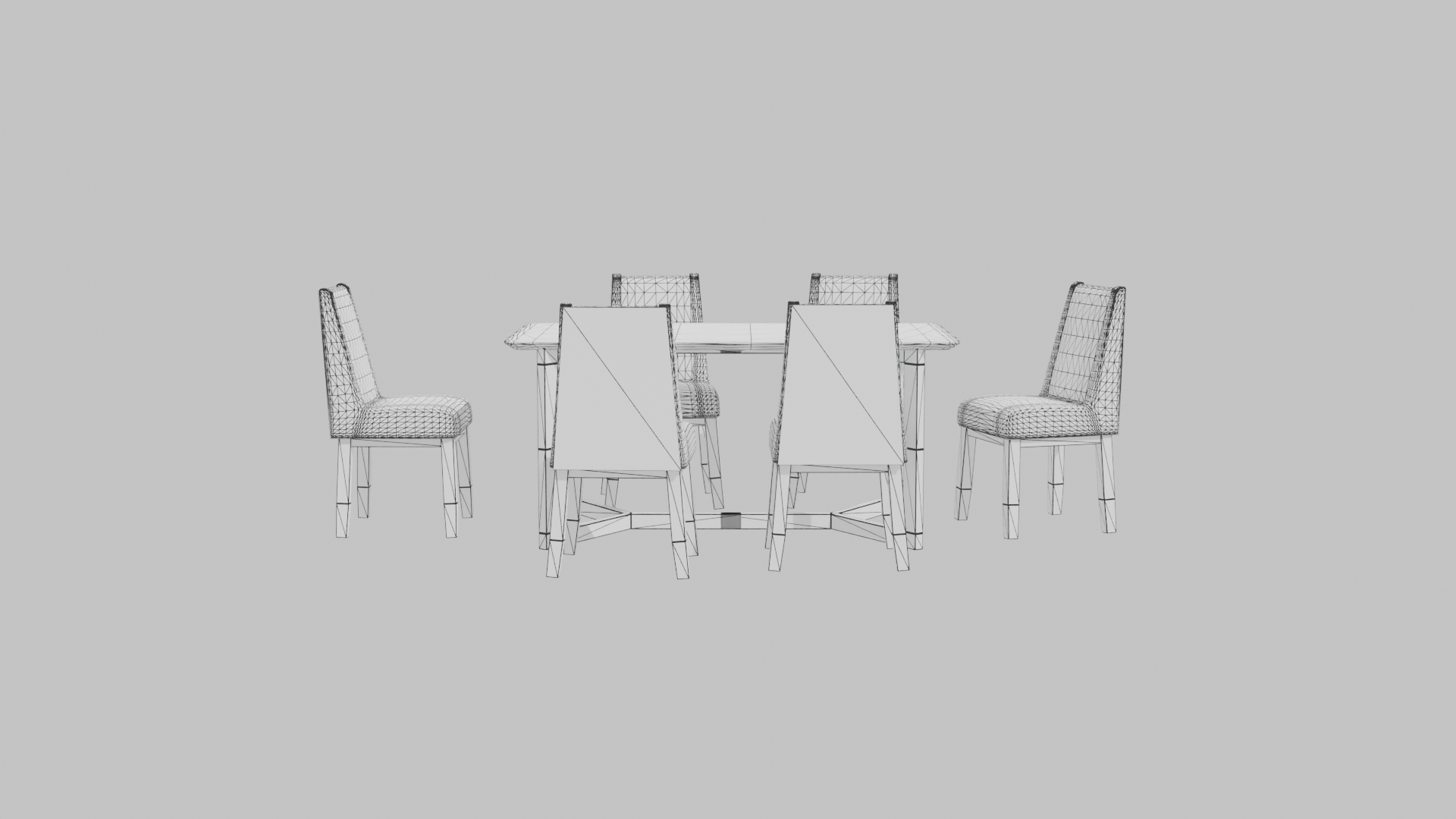 Stylish Dining Table Set 3D - Professional 3D Model Render 10