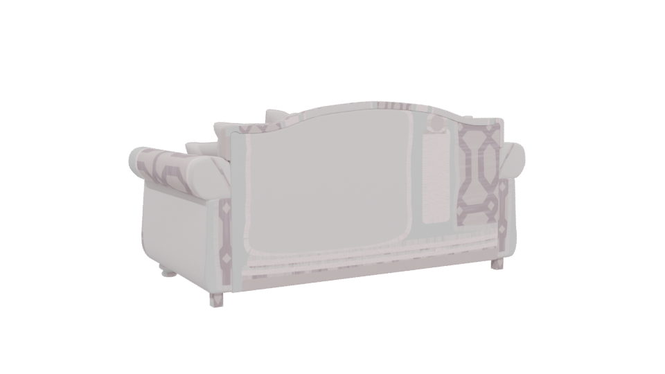 Elegant Vintage Sofa 3D Model - Professional 3D Model Render 4