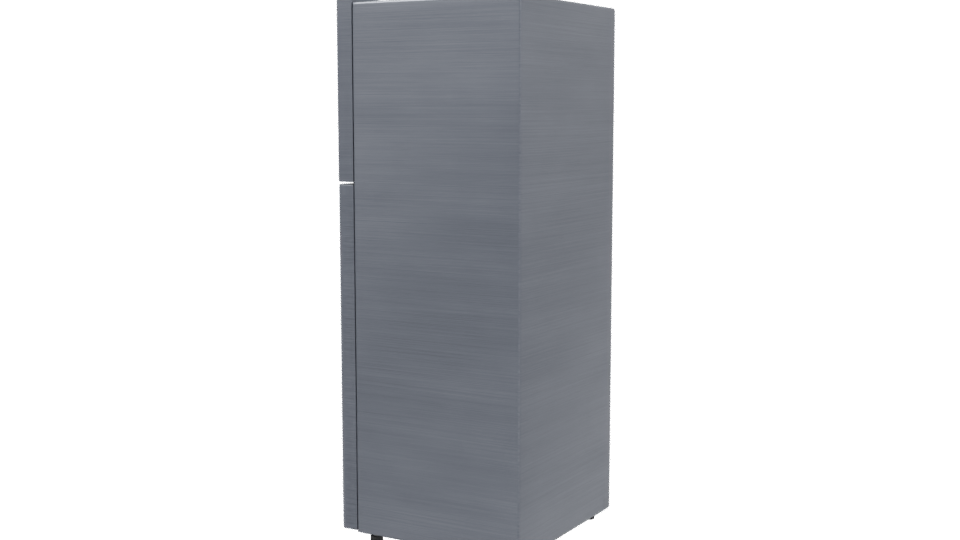 Sleek Stainless Steel Refrigerator 3D - Professional 3D Model Render 3