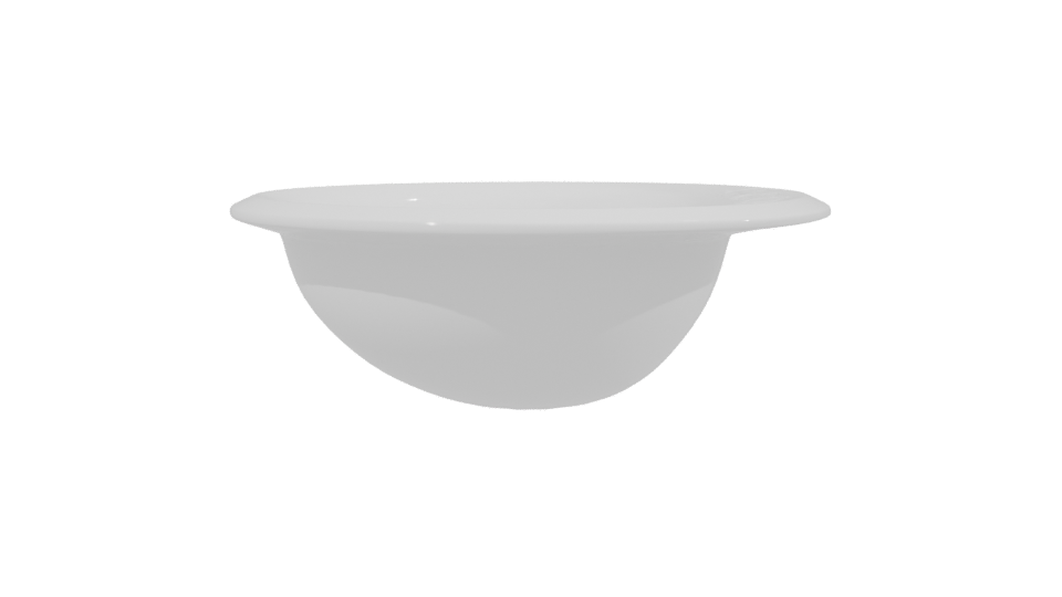 Sleek Ceramic Washbasin 3D Model - Professional 3D Model Render 2