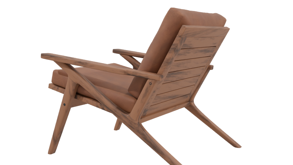 Stylish Leather Armchair 3D - Professional 3D Model Render 3