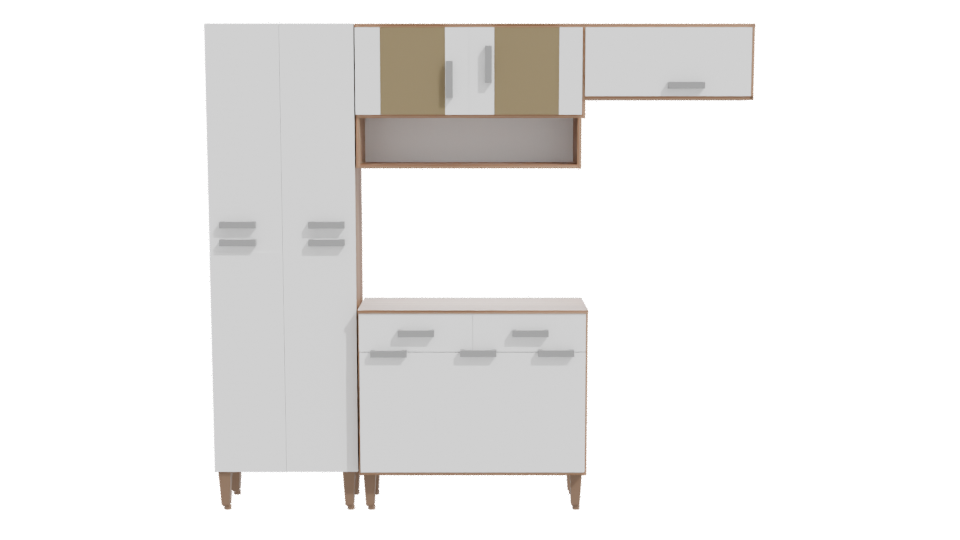 Stylish Wooden Cabinet Model - Professional 3D Model Render 11