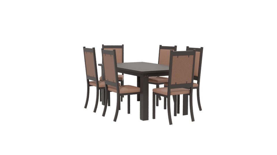 Stylish Modern Dining Table Set 3D Model - Professional 3D Model Render 13