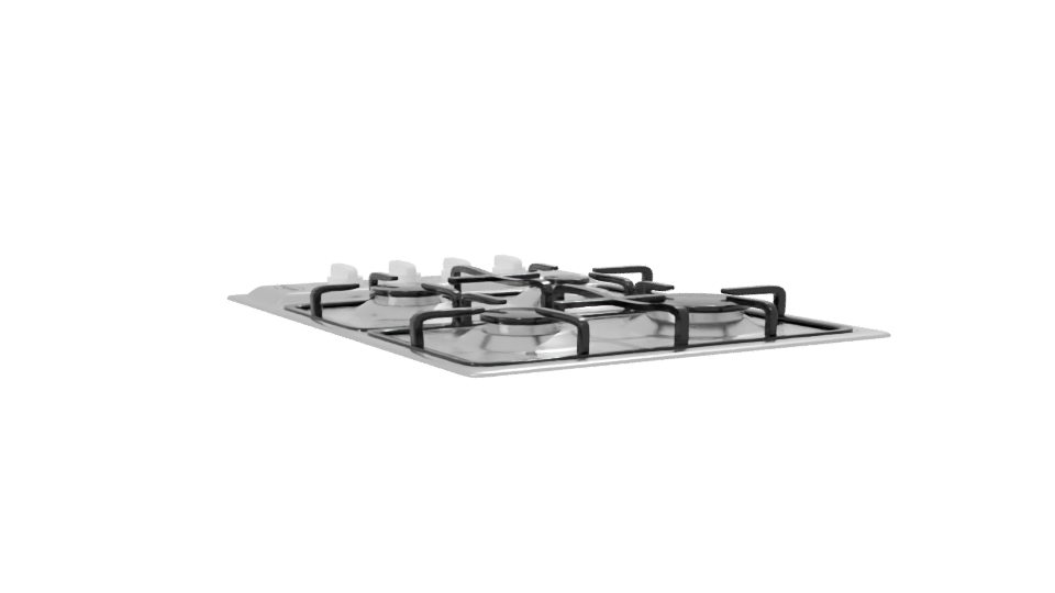Stylish Gas Cooktop 3D Model - Professional 3D Model Render 7