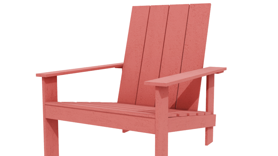 Stylish Outdoor Adirondack Chair - Professional 3D Model Render 12