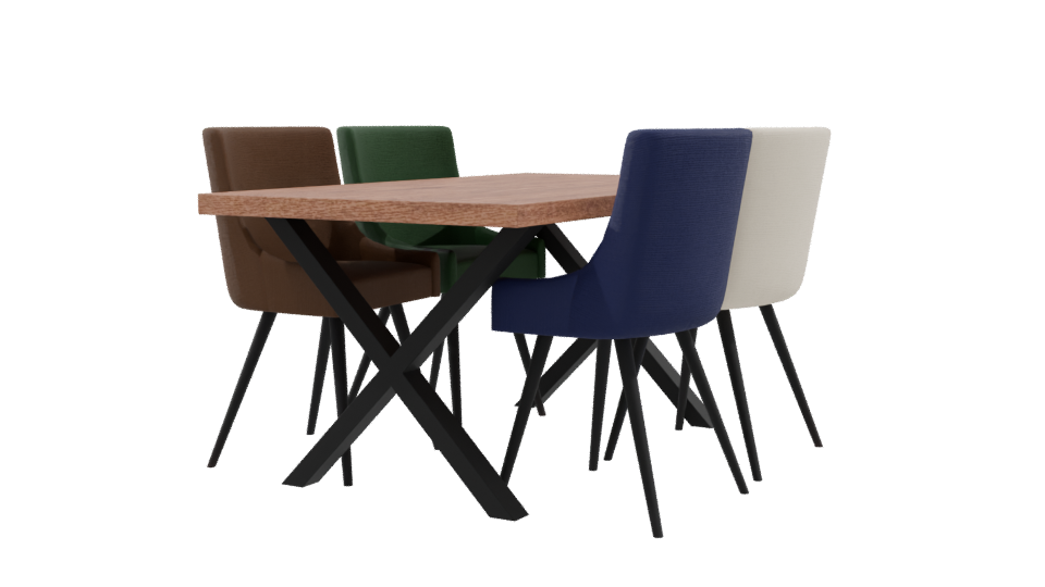 Stylish Dining Chair Set 3D - Professional 3D Model Render 9