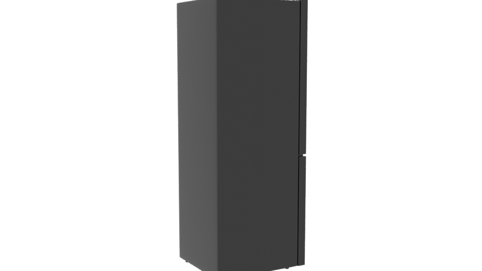 Stylish Top-Freezer Refrigerator Model - Professional 3D Model Render 7