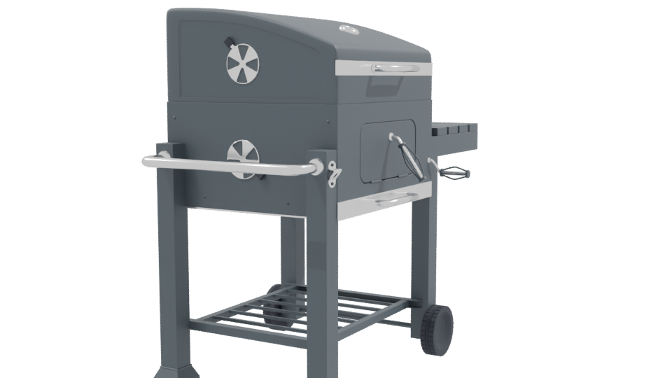 Stylish Outdoor BBQ Grill Model - Professional 3D Model Render 9