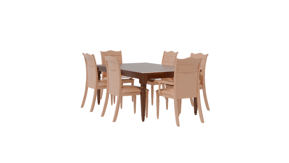 Oxford Dining Set 3D Model - Professional 3D Model Render 7