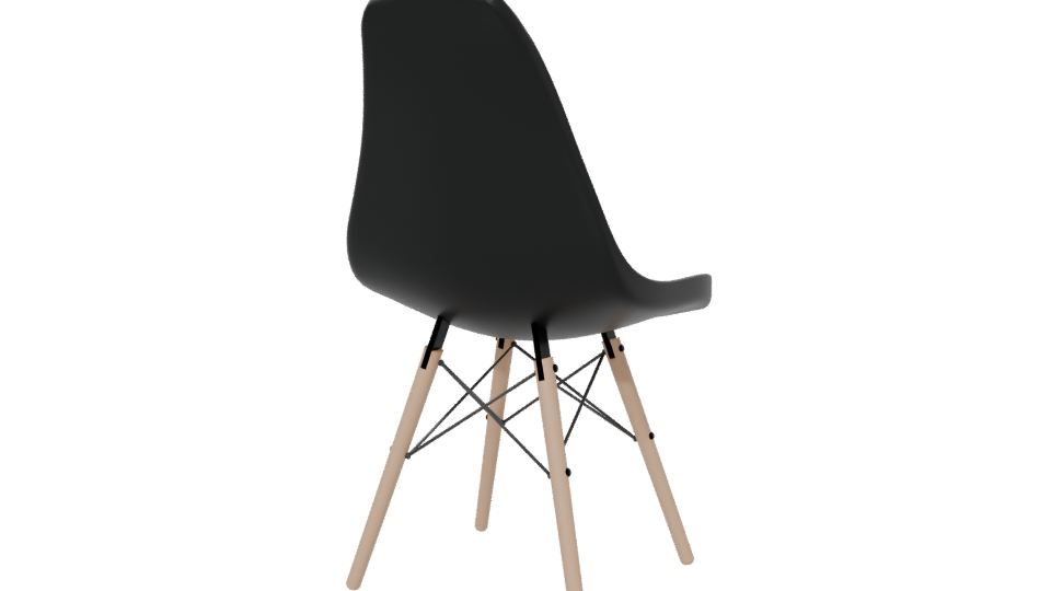Black Modern Chair 3D Model - Professional 3D Model Render 6