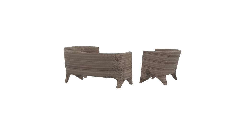 Stylish Outdoor Seating Set 3D - Professional 3D Model Render 3