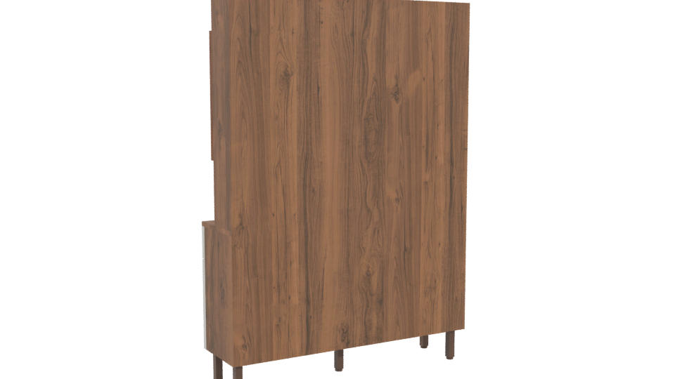 Stylish Wooden Kitchen Cabinet 3D - Professional 3D Model Render 4
