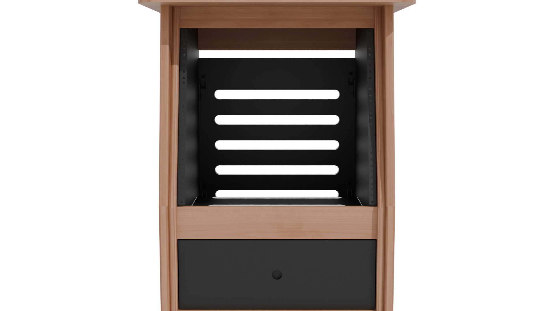 Contemporary Wooden Display Cabinet - Professional 3D Model Render 11