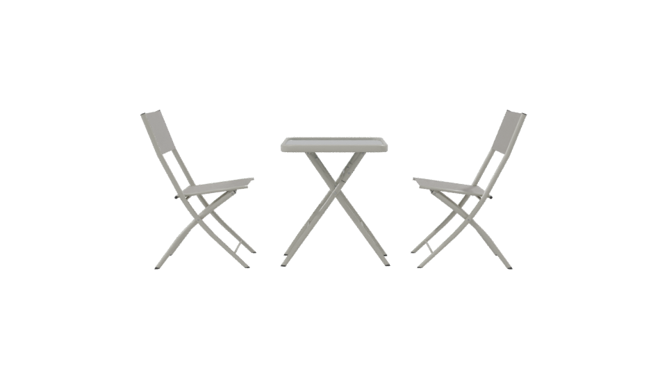 Minimalist Folding Desk and Chair 3D Model - Professional 3D Model Render 8