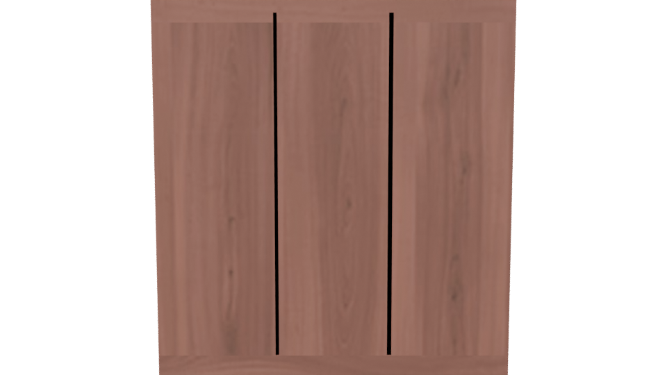 Stylish Wooden Storage Cabinet Model - Professional 3D Model Render 5