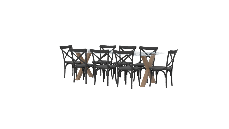 Elegant Dining Table Set 3D - Professional 3D Model Render 6