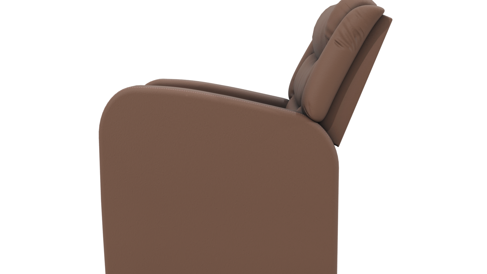 Stylish Brown Recliner Chair 3D - Professional 3D Model Render 2