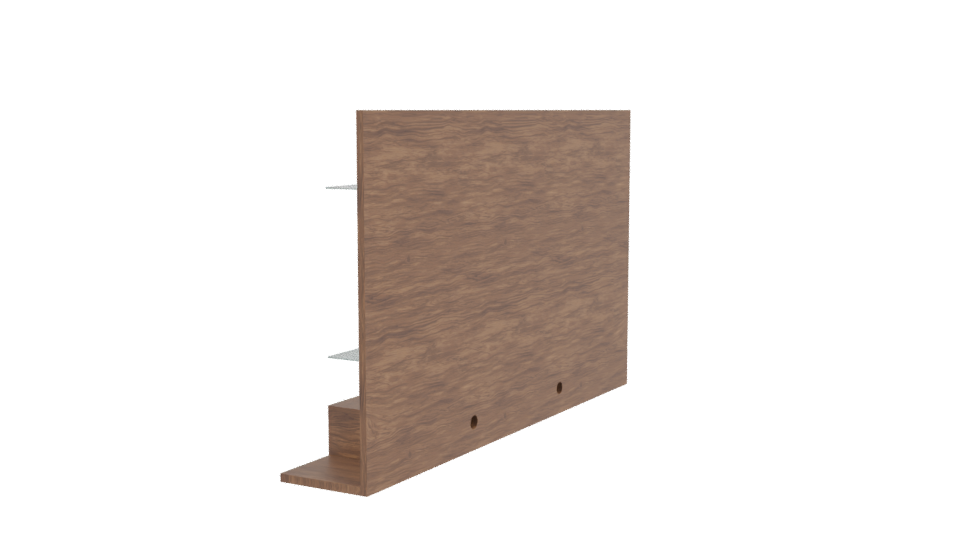 Stylish Wooden Display Unit 3D - Professional 3D Model Render 3