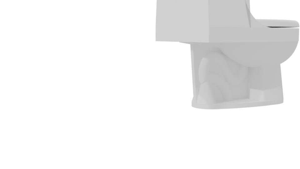 Minimalist Ceramic Toilet Model - Professional 3D Model Render 7