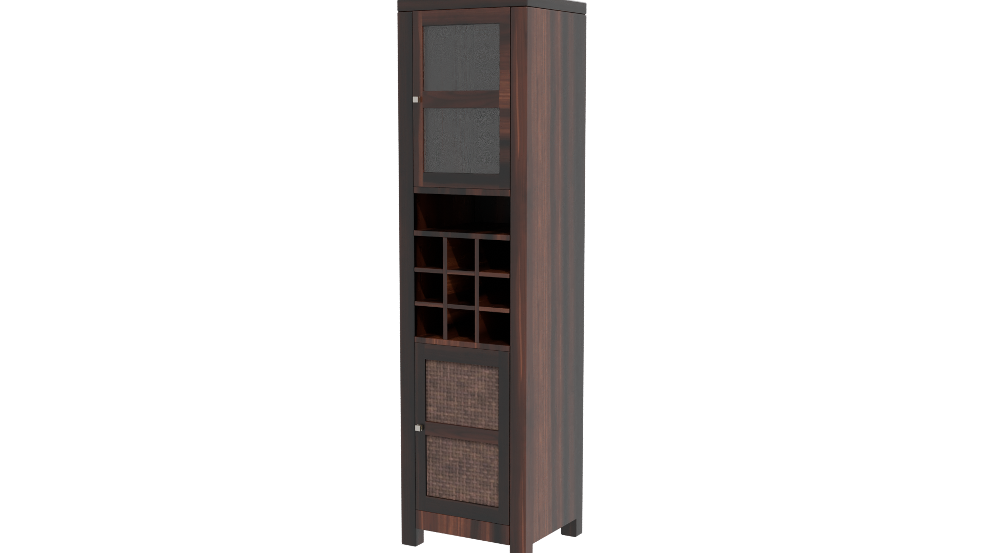 Stylish Wooden Display Cabinet 3D - Professional 3D Model Render 12