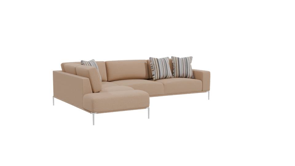 Stylish Sectional Sofa 3D Model - Professional 3D Model Render 10