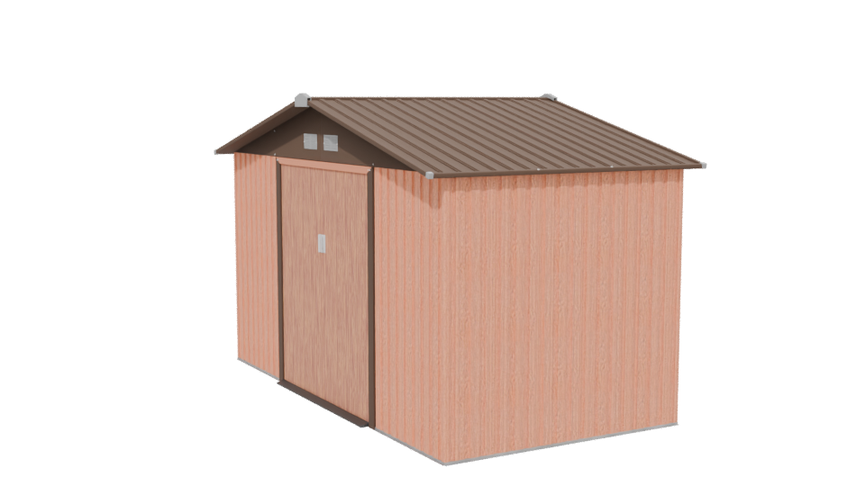 Wooden Garden Shed Model 3D - Professional 3D Model Render 13