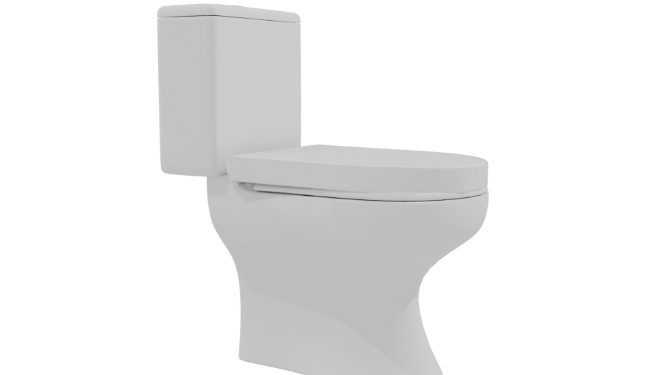 Contemporary Bathroom Toilet Model - Professional 3D Model Render 9