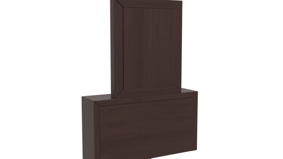 Elegant Modern Vanity Table with Mirror 3D Model - Professional 3D Model Render 4