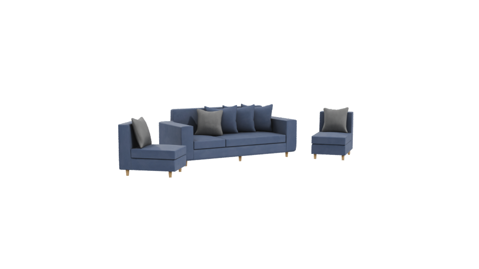 Living Room Sofa Set 3D - Professional 3D Model Render 10