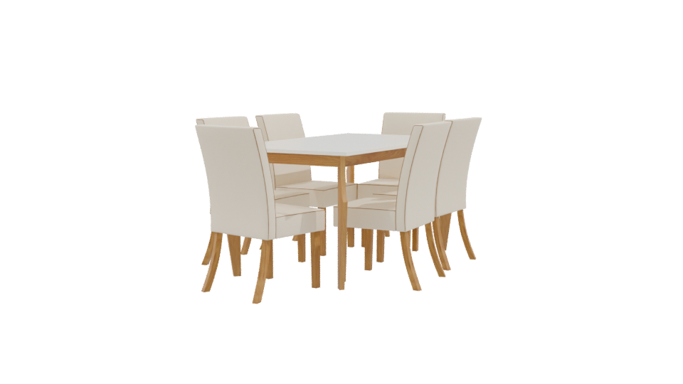 Stylish Dining Table Set 3D - Professional 3D Model Render 9