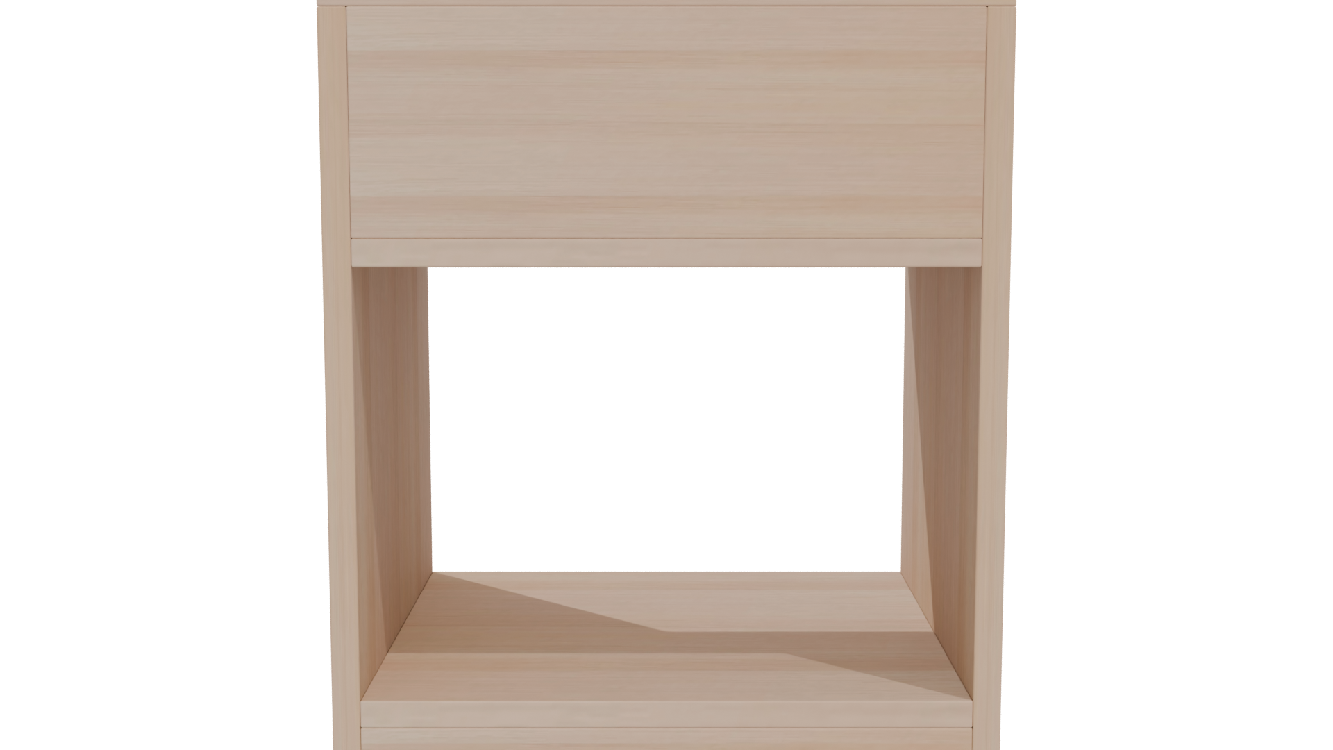 Minimalist Wooden Nightstand Model - Professional 3D Model Render 5