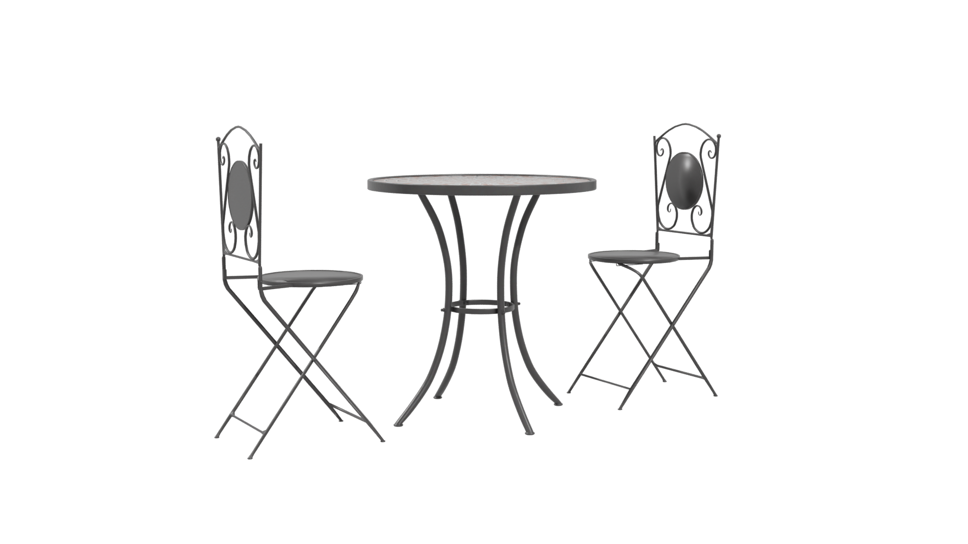 Stylish Bistro Table Set 3D - Professional 3D Model Render 4