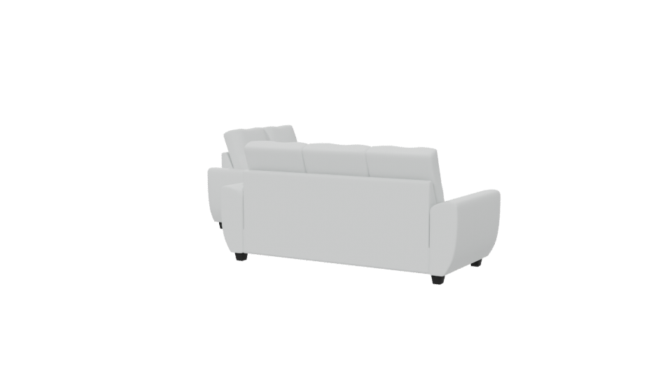 Stylish White Sofa Set 3D - Professional 3D Model Render 6